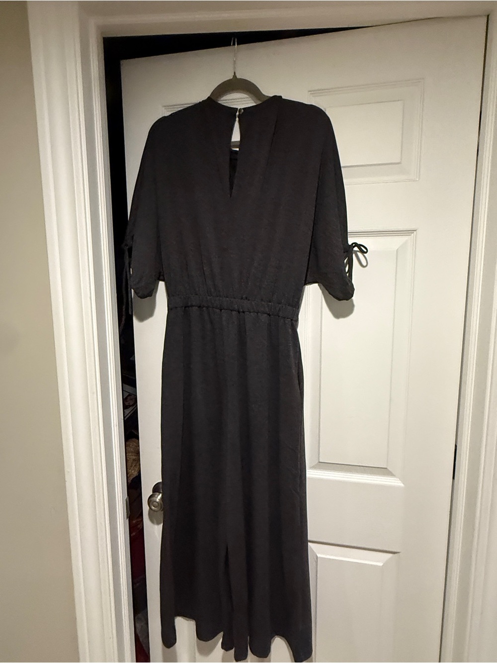 Women's Dark charcoal grey Wide-Leg Jumpsuit, - Picture 7 of 14